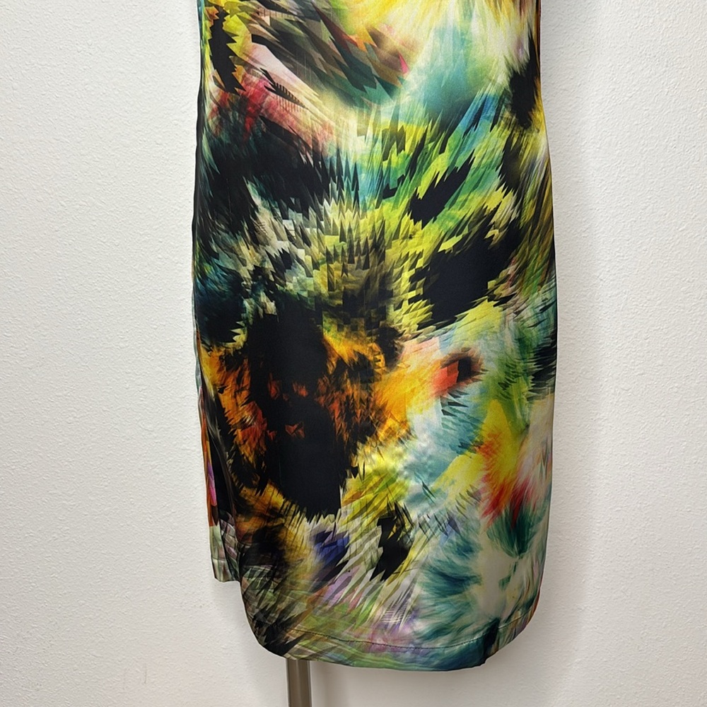 Ted Baker Size 1 Colorful Abstract Midi Sheath Dr… - image 4